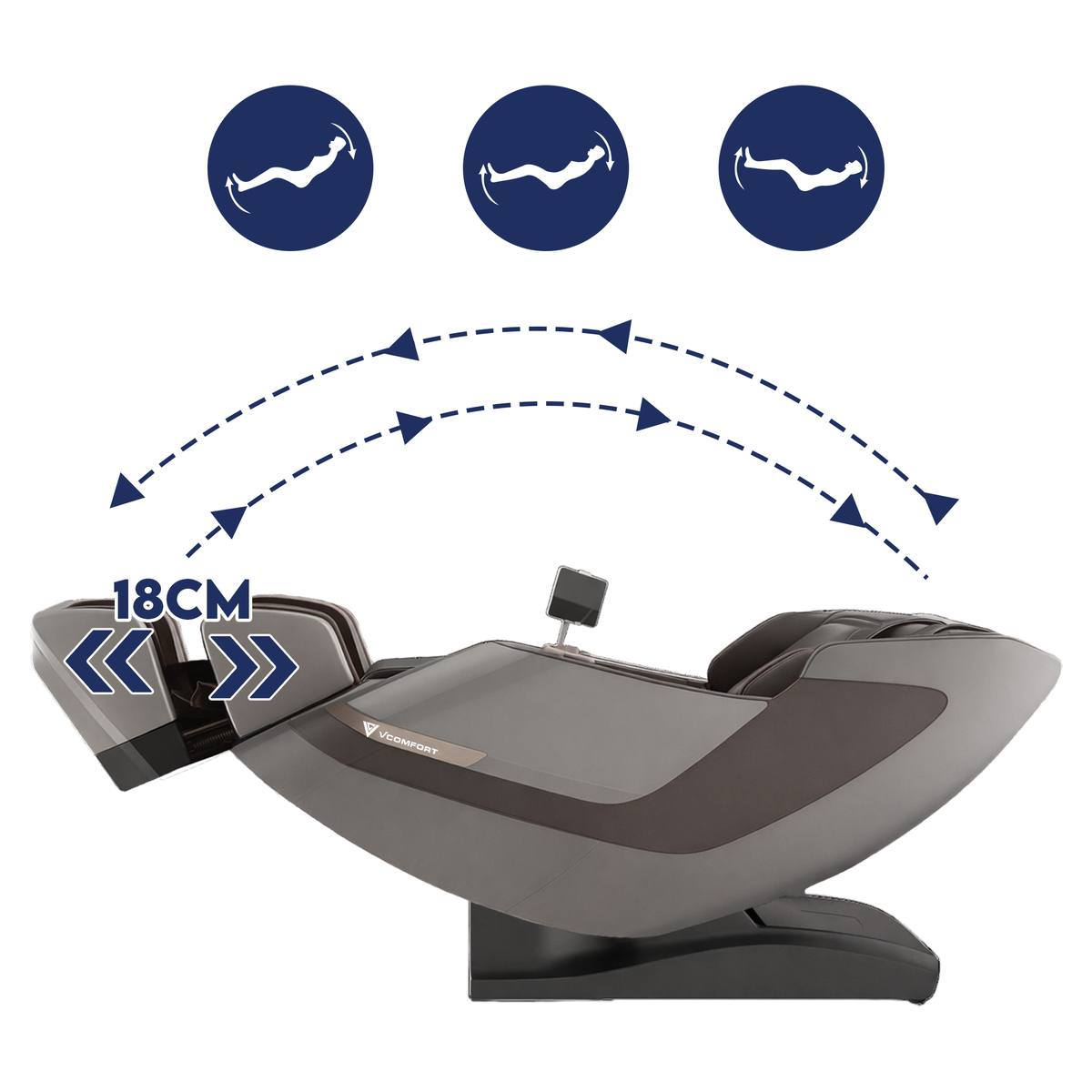 Xavier Duo Pro Max reclining massage chair with adjustable legrest